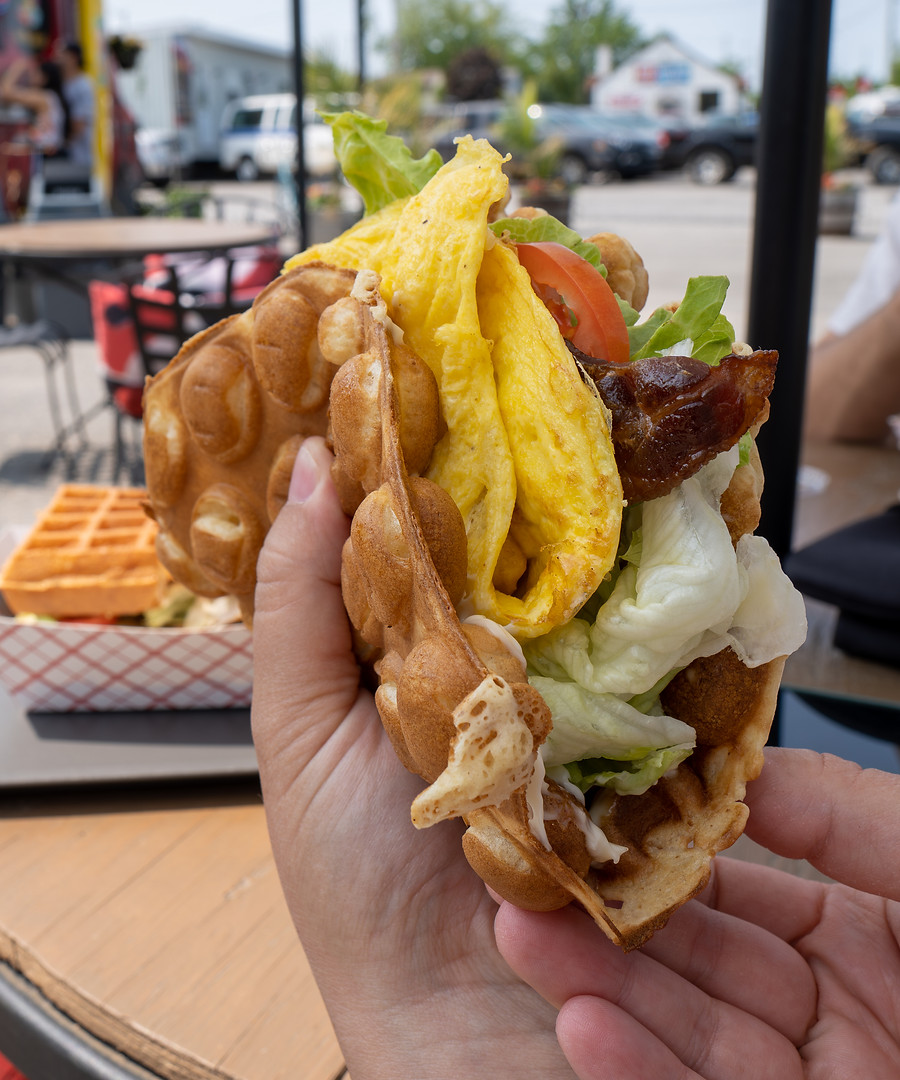 Fluffy bubble waffle